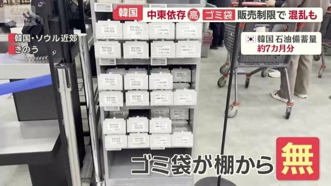 棚からなくなったごみ袋