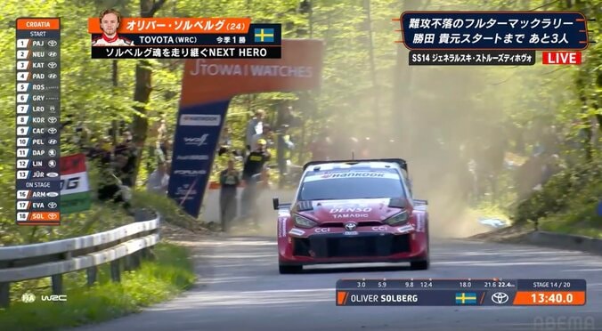 世界最速ラリー車が「ほぼインカット」 驚異のテクニックを連発「3秒に1回くらいしてます」放送席も衝撃 3枚目