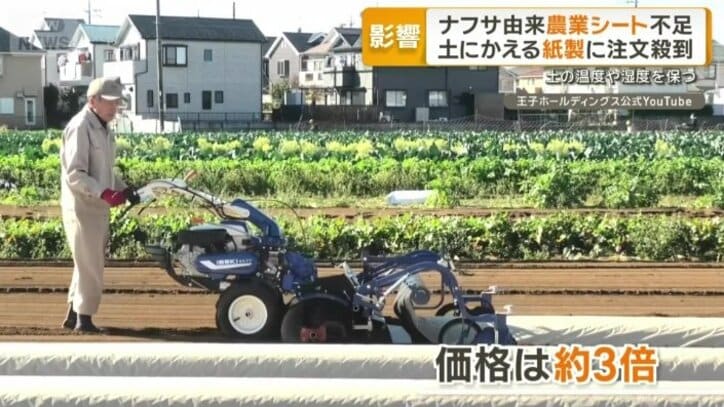 価格はナフサ由来マルチの約3倍