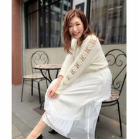 美人気象予報士ほかのん、モコモコニットの真っ白コーデ披露　「めちゃくちゃ可愛い」「すごく素敵」の声