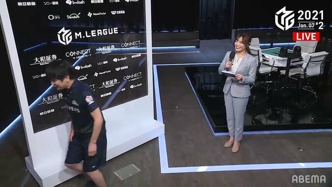 園田賢、3着なのに5分超の独演会 トップの“主役”茅森早香「長かったですね」にファン爆笑／麻雀・Mリーグ 1枚目