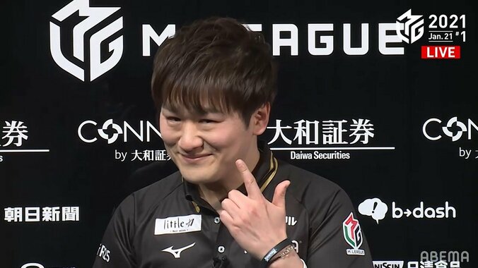 多井隆晴、エースの仕事 久々トップに「肩身が狭かった」と照れ笑い 攻守のバランス抜群／麻雀・Mリーグ 1枚目