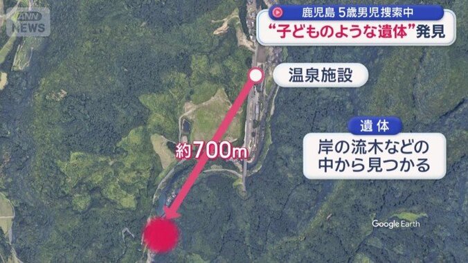 【詳しく】温泉施設から行方不明となった５歳男児の捜索　700m下流に“遺体” 身元の特定急ぐ　鹿児島・霧島市　浴室から川まで“複数の段差”…何が 2枚目