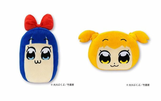 アニメ「ポプテピピック」ポプ子＆ピピ美がクッションや靴下に　カオスな作風がグッズでも 1枚目