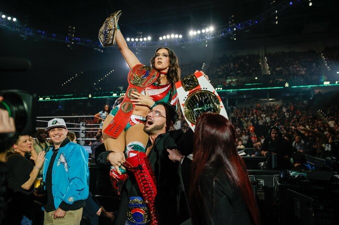 勝利したチェルシー・グリーン　Ⓒ2025 WWE, Inc. All Rights Reserved