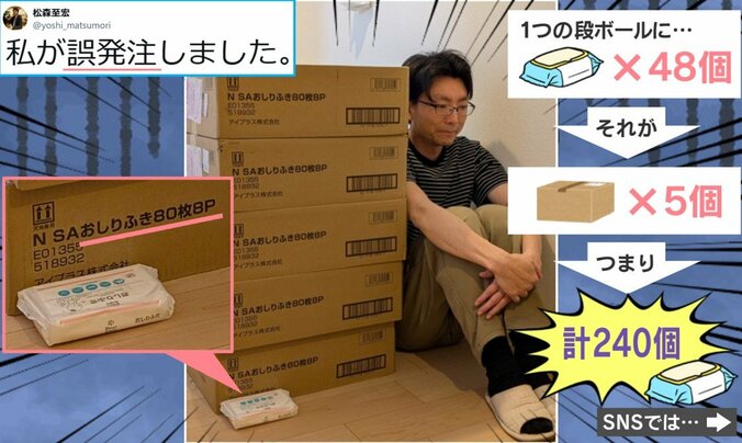 誤発注したおしりふき