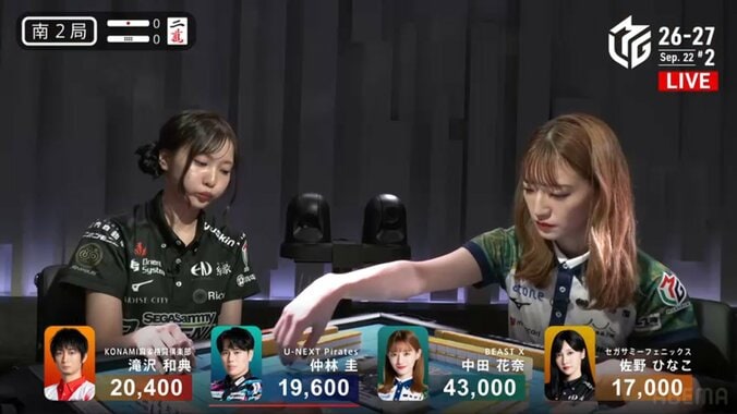中田花奈＆佐野ひなこ、美麗雀士の2ショット（別カット）