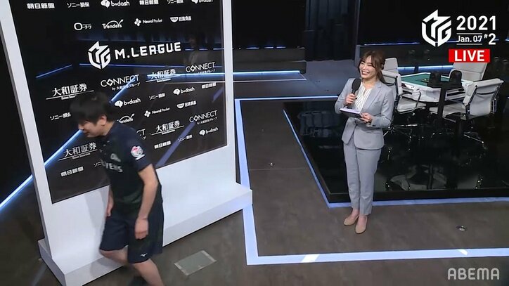 園田賢、3着なのに5分超の独演会 トップの“主役”茅森早香「長かったですね」にファン爆笑／麻雀・Mリーグ