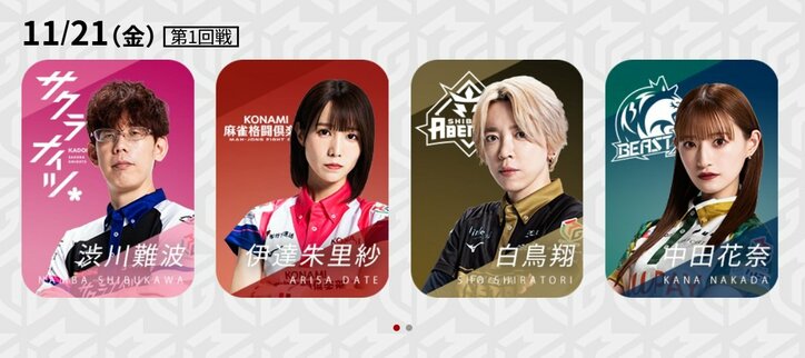 11月21日第1試合の出場選手