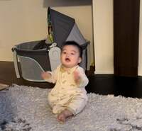 桃『じろ生後9ヶ月！ついにパチパチした！！！』