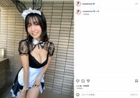「目のやり場がありません」元「#2i2」天羽希純、胸元あらわな“ウサ耳×メイド服”姿にファン「眼福です」「良すぎる」