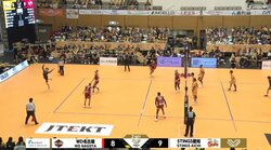 男子バレー、背後からの“超ロング”トスを衝撃スパイク！ 身体能力が“規格外”な神プレーが話題