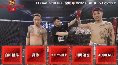 Breaking Down11（ブレイキングダウン11）結果・速報・対戦カード 