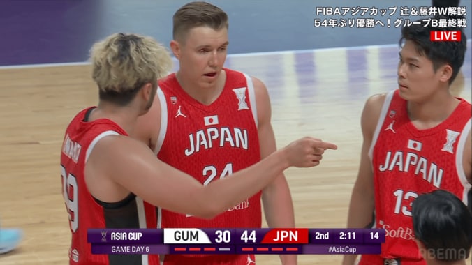 バスケ日本代表、運命のレバノン戦のスタメンを発表！チーム得点王の富永啓生など４試合連続で同じ顔触れ【FIBAアジアカップ】 2枚目