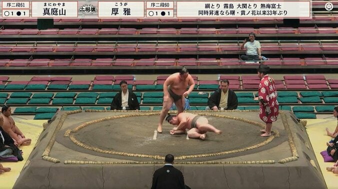 「すごい回転した」強烈な投げに力士が大回転 「ブレイキン」「氷の上みたいに」驚きの声 3枚目