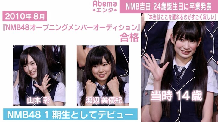 NMB48吉田朱里、24歳誕生日に卒業を発表「新しい一歩を踏み出そうと思う」涙にじませ決意