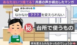 共感の嵐！台所スポンジの交換タイミングに二の足…あるあるを描いた漫画に「わかりすぎるw」「最後は汚いもの洗って捨てたい」