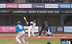 ビックリした… 小笠原道大、打席で“まさかの動き”「ガッツすげえ」「速っ！」現役時代さながらのフルスイングにファン騒然