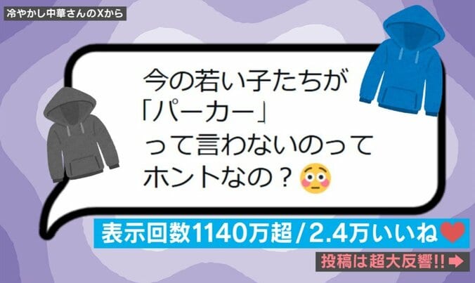 ファッションアイテムの呼び方の違い