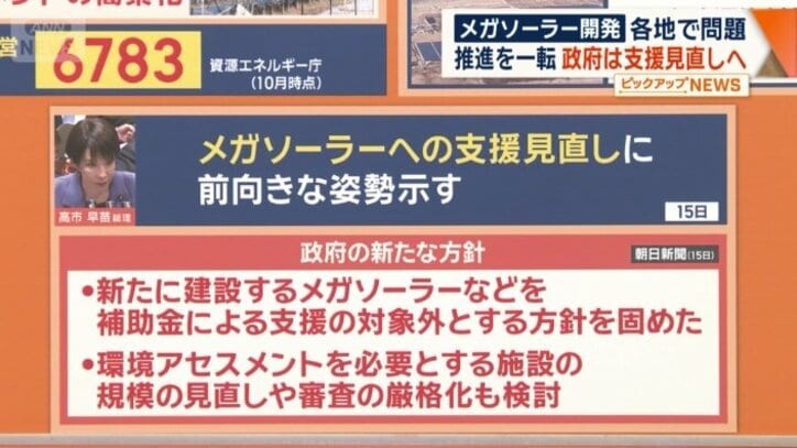 補助金による支援の対象外へ