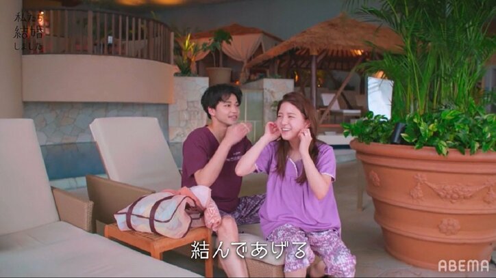 川島海荷、年下夫と岩盤浴でガチ寝？妻の髪を優しく結ぶ姿にトリンドル「ドキドキする！」『私たち結婚しました3』第5話