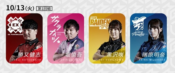 勝つのはセレブか、ビッグマウスか、それとも…個性豊かな4人が激突！／麻雀・Mリーグ