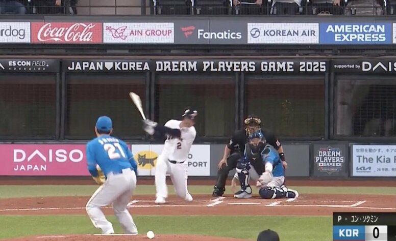 ビックリした… 小笠原道大、打席で“まさかの動き”「ガッツすげえ」「速っ！」現役時代さながらのフルスイングにファン騒然