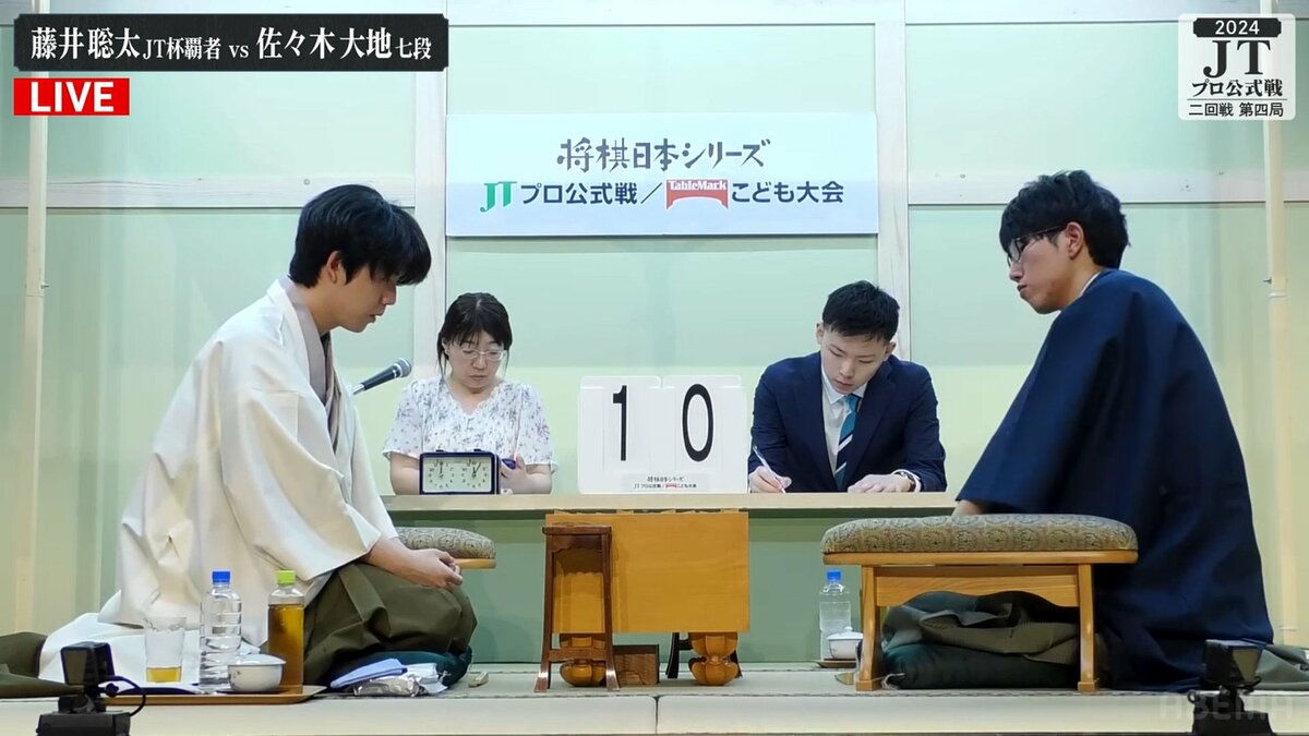 藤井聡太JT杯覇者が4強入り！佐々木大地七段との2回戦に勝利し