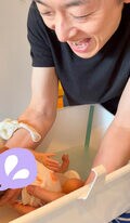 登坂淳一、娘の沐浴に再挑戦した結果「気持ちいい沐浴にするからね」