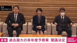 過去最大の来年度予算案 閣議決定