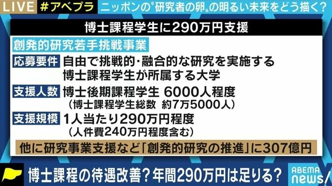 博士課程の学生に最大290万円…厳しい経済状況に置かれる若手研究者の支援、どうあるべき? 2枚目