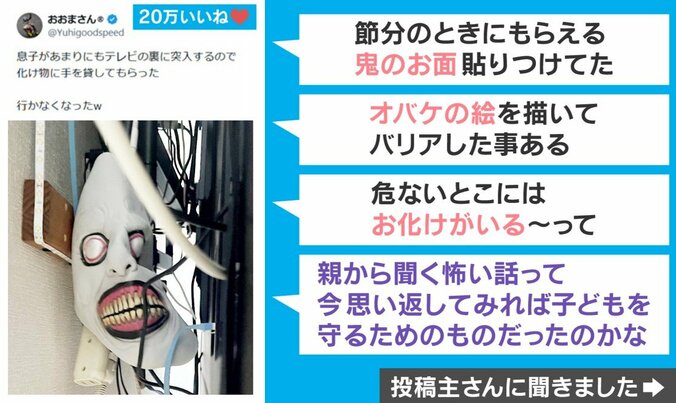 侵入を防ぐ“妖怪お面”対策