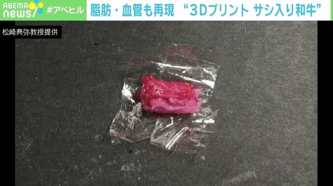 “サシ入り和牛”を3Dプリントで構築する世界初の試み ゆくゆくは医療への応用を 大阪大・松崎教授 1枚目
