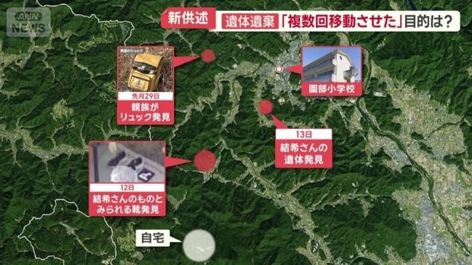 別々の場所で発見