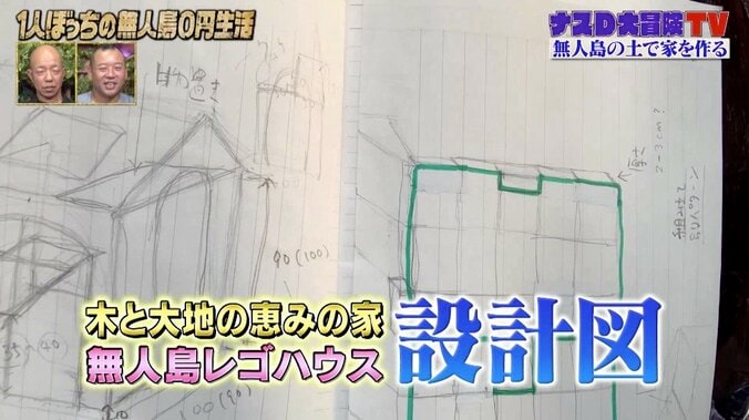 ナスD、無人島で“レゴハウスのような家を作る”と宣言！「エグい知識量と行動力……」視聴者感嘆 2枚目