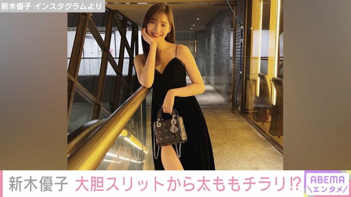 新木優子、太ももチラリな妖艶ドレス姿を披露 ファンから「国宝級美人」「永遠の憧れ」と絶賛の声