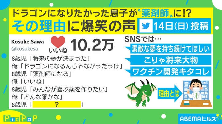 「薬剤師になりたい」夢を変えた理由は…？ ドラゴンになりたかった息子の将来が有望すぎる