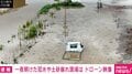 水田地帯に1台残されたトラック 「昨日はルーフまで水没か」…一夜明け、上空から見た石川県の様子