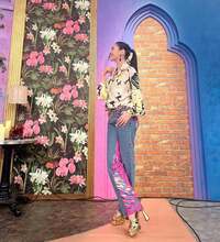 AHN MIKA『世界で一着のデニムと世界で最も美しいプリントのコラボ！』