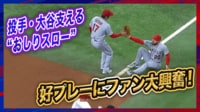 【映像】ウォルシュの"おすわりスロー"に笑顔を見せる大谷翔平