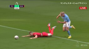 「強い！強い！強い〜！」怪物・ハーランドが見せた“人を超えし”フィジカルコンタクトに視聴者興奮「もうゲームじゃんw」