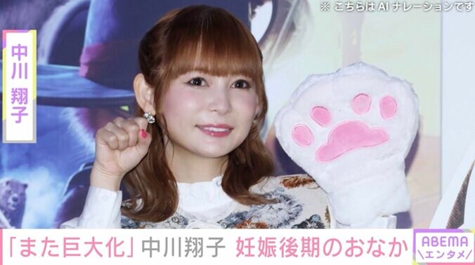 【写真・画像】妊娠後期の中川翔子「双子ですか？」「3つ子じゃない？」と話題のおなかが“巨大化” 産後復帰の不安も吐露　1枚目