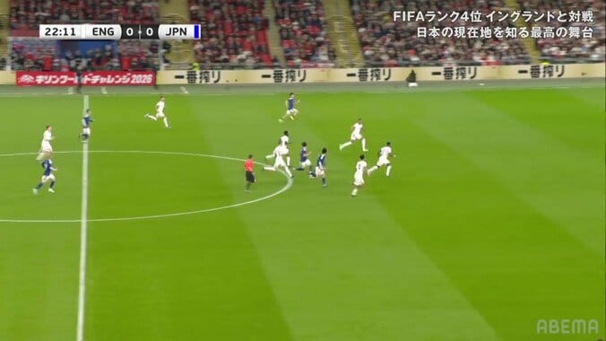 「三笘劇場」三笘薫、ボール奪取→ドリブル→パス→フィニッシュの圧巻カウンター！「崩しきったぞ」ブルーロックばりゴラッソでイングランド代表を完全攻略 5枚目
