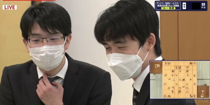 夢のリレー対決は東軍・永瀬王座＆羽生九段ペアが勝利！西軍・藤井竜王＆豊島九段ペアを破り東西対抗戦での優勝も決める／SUNTORY 将棋オールスター 2枚目