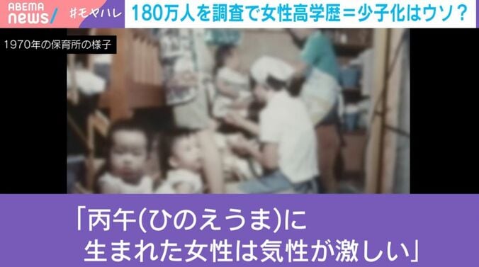 180万人を調査で女性高学歴＝少子化はウソ？