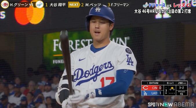 口ずさんでる？大谷翔平、打席でのワンシーン