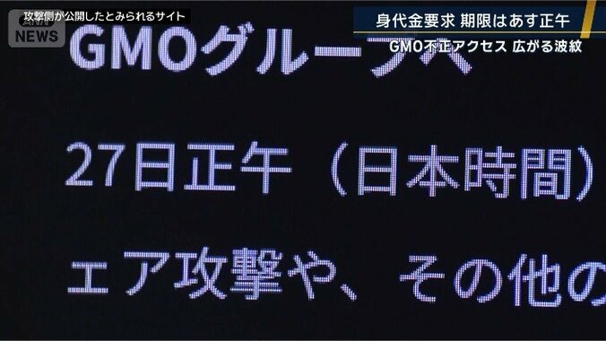 攻撃側が公開したとみられるサイト