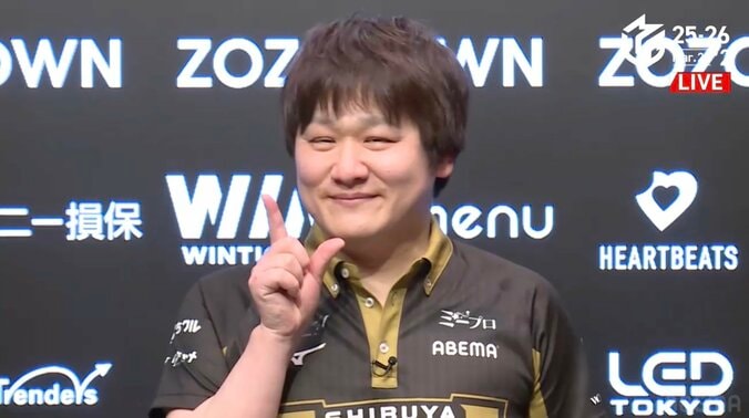 【写真・画像】多井隆晴、レギュラー最終戦で魂の1勝！ボーダー争い繰り広げるTEAM雷電に0.5ポイント差上回る セミファイナルサバイバルは本日の“金夜”決着/麻雀・Mリーグ　1枚目