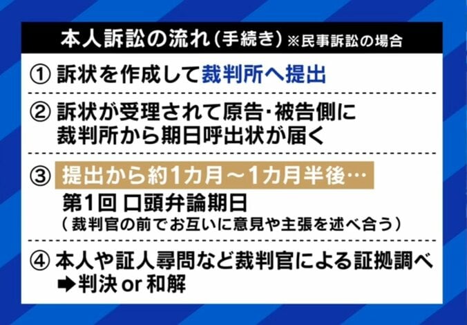 本人訴訟の流れ