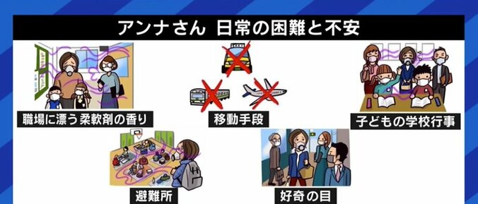 「こんな見た目の母親で申し訳ないなと思う」化学物質過敏症で外出時はガスマスク…「大人はしっかりモノを選んで」 5枚目
